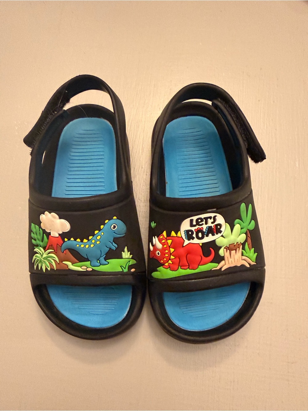 Wonder Nation toddler boy dino slide sandals